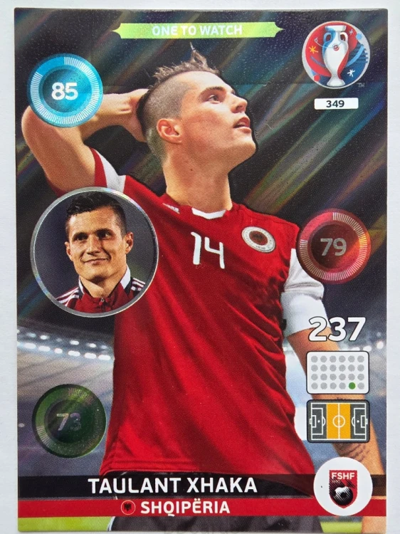 2016 Panini Euro Taulant Xhaka One to Watch Albania Nr 349 /J9