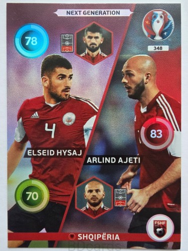 2016 Panini Euro Hysaj Ajeti Next Generation Albania Nr 348 /J9