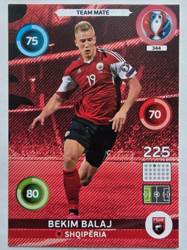 2016 Panini Euro Bekim Balaj Albania Nr 344 /J8