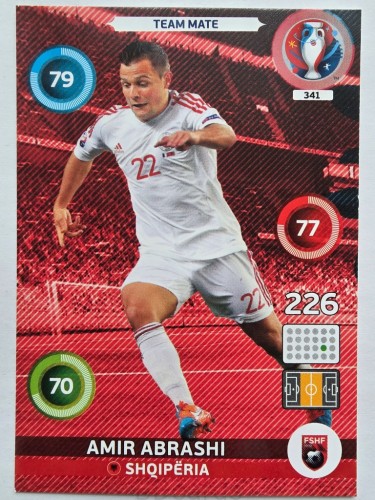 2016 Panini Euro Amir Abrashi Albania Nr 341 /J7