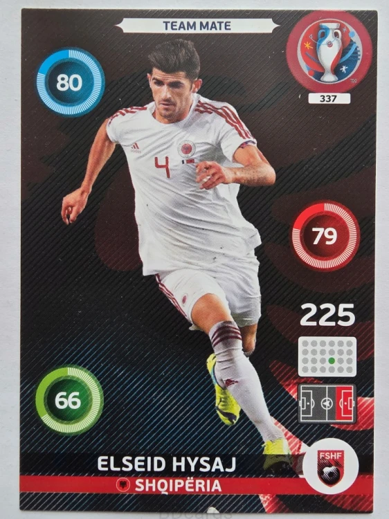 2016 Panini Euro Elseid Husaj Albania Nr 337 /J7