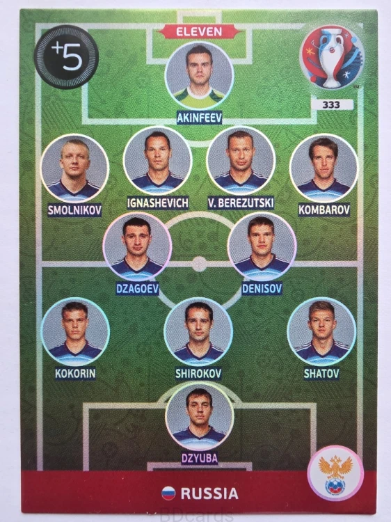 2016 Panini Euro Eleven Rosja Nr 333 /J6