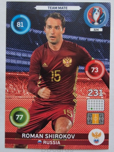 2016 Panini Euro Roman Shirokov Rosja Nr 324 /J3