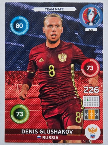2016 Panini Euro Denis Glushakov Rosja Nr 323 /J3