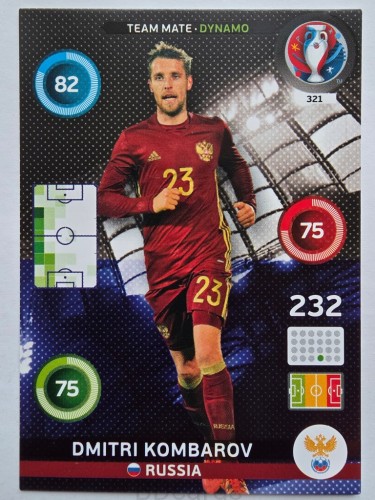 2016 Panini Euro Dimitri Komarów Dynamo Rosja Nr 321 /J2