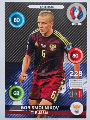 2016 Panini Euro Igor Smolnikov Rosja Nr 320 /J2