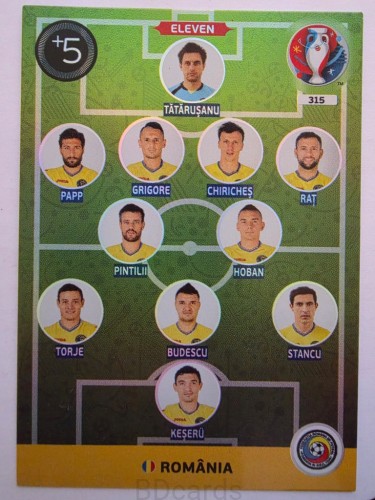 2016 Panini Euro Eleven Rumunia Nr 315 /H25