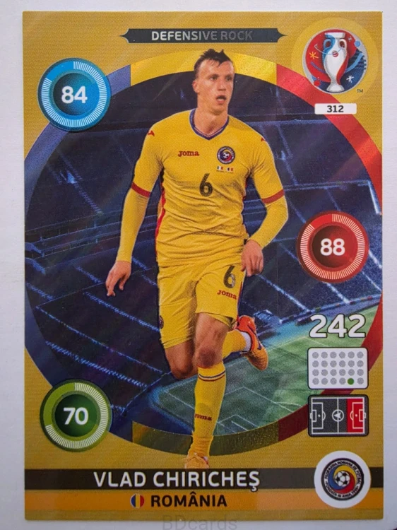 2016 Panini Euro Vlad Chiriches Defensive Rock Rumunia Nr 312 /H22