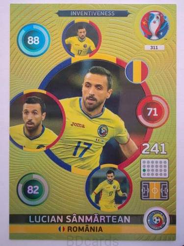 2016 Panini Euro Lucian Sanmartean Inventiveness Rumunia Nr 311 /H22