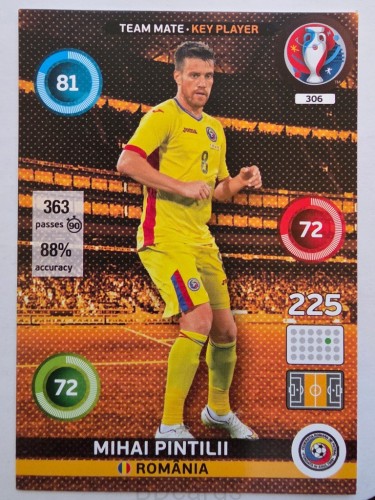 2016 Panini Euro Mihai Pintilii Rumunia Nr 306 /H20