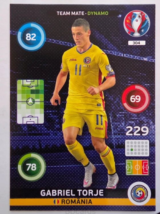2016 Panini Euro Gabriel Torje Dynamo Rumunia Nr 304 /H20