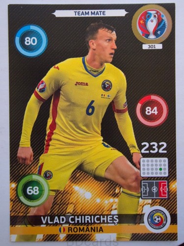 2016 Panini Euro Vlad Chiriches Rumunia Nr 301 /H20