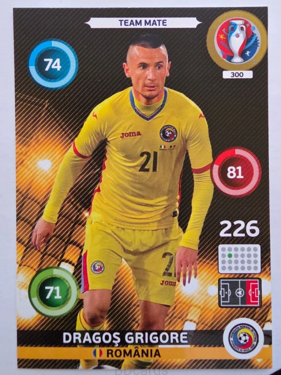 2016 Panini Euro Dragos Grigore Rumunia Nr 300 /H20