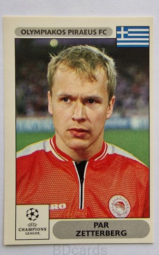 2000-01 Panini Champions League Par Zetterberg Olympiacos Pireus /B