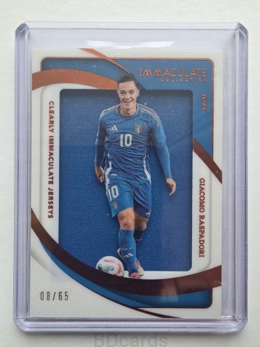 2024-25 Panini Immaculate Giacomo Raspadori Włochy Patch /65 /B