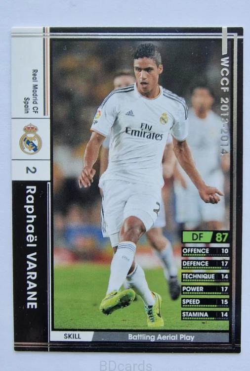 2013-14 Panini WCCF JP Rafael Varane Legend Real Madryt /SP17V