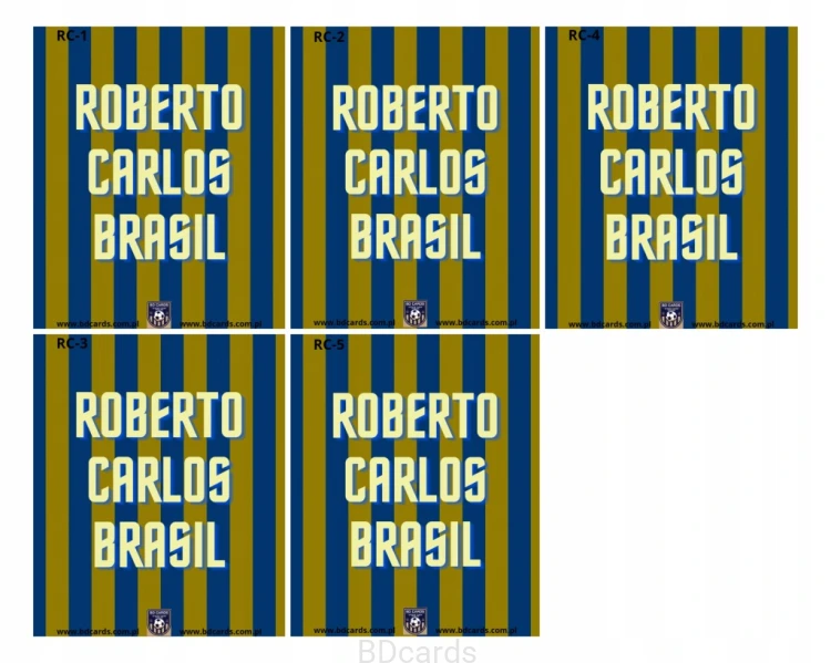 2025 Zestaw 5 Kart Roberto Carlos Real Madryt Legends Limited Edition