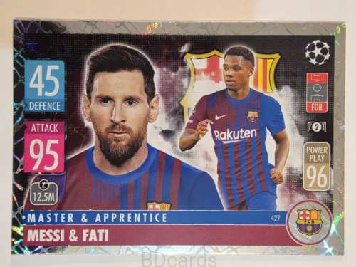 2021-22 Topps Match Attax Lionel Messi Fc Barcelona Fati /A87
