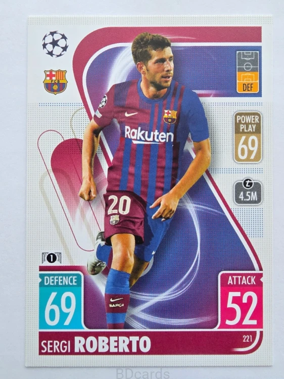 2021-22 Topps Match Attax Sergi Roberto Lenglet Fc Barcelona /A
