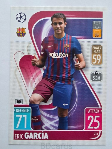 2021-22 Topps Match Attax Eric Garcia Fc Barcelona /A