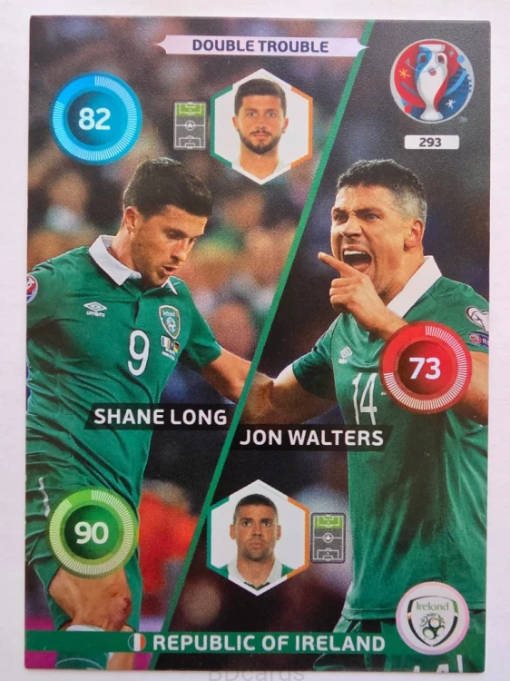 2016 Panini Euro Long Walters Double Trouble Irlandia Nr 293 /H16
