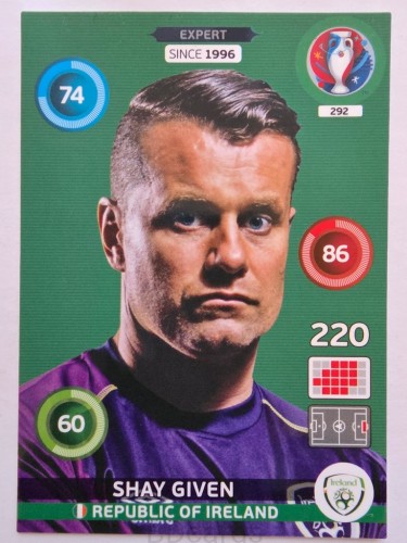 2016 Panini Euro Shay Given Expert Irlandia Nr 292 /H16
