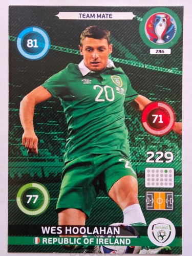 2016 Panini Euro Wes Hoolahan Irlandia Nr 286 /H13