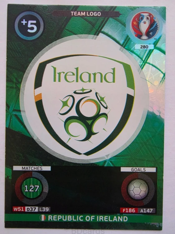 2016 Panini Euro Team Logo Irlandia Nr 280 /H12