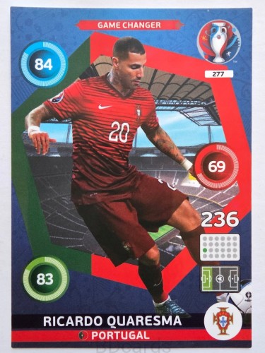 2016 Panini Euro Ricardo Quaresma Game Changer Portugalia Nr 277 /H11