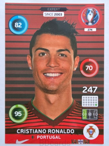 2016 Panini Euro Cristiano Ronaldo Expert Portugalia Nr 274 /H10