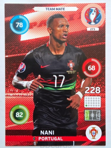 2016 Panini Euro Nani Portugalia Nr 273 /H9