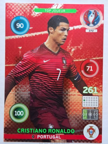 2016 Panini Euro Cristiano Ronaldo Top Joueur Portugalia Nr 272 /H9