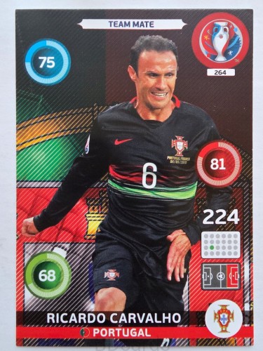 2016 Panini Euro Ricardo Carvalho Portugalia Nr 264 /H6