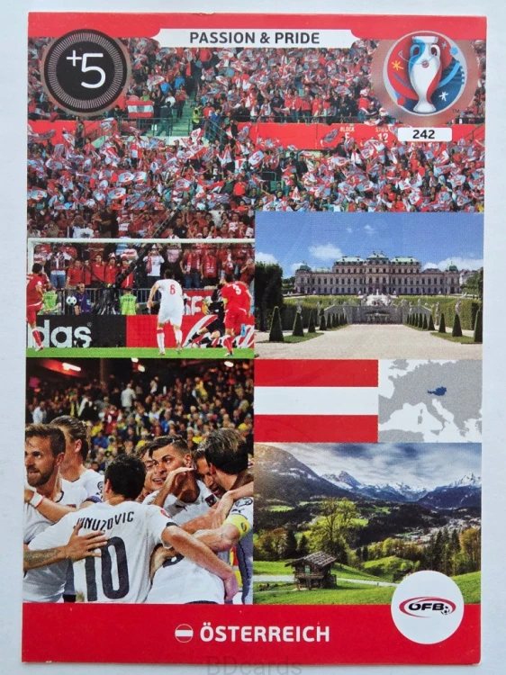 2016 Panini Euro Passion & Pride Austria Nr 242 /H4