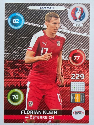 2016 Panini Euro Florian Klein Austria Nr 232 /H2