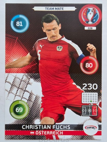 2016 Panini Euro Christian Fuchs Austria Nr 228 /H2