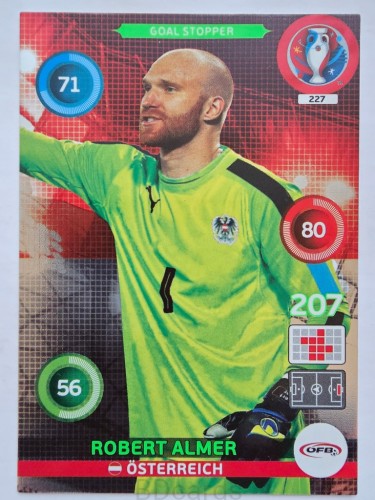 2016 Panini Euro Robert Almer Goal Stopper Austria Nr 227 /H1