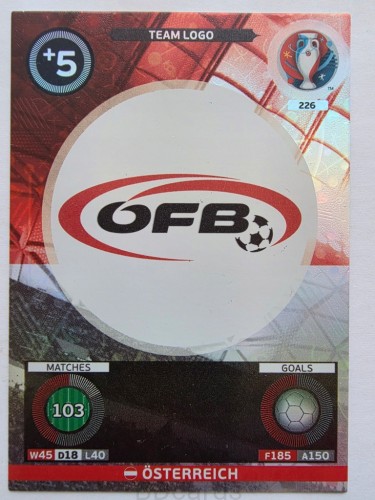 2016 Panini Euro Team Logo Austria Nr 226 /H1