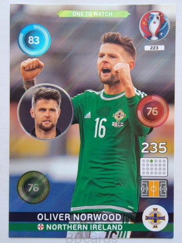 2016 Panini Euro Olivier Norwood One to Watch Irlandia Połnocna Nr 223 /W25