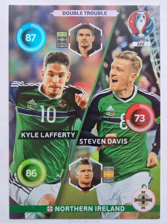 2016 Panini Euro Lafferty Davis Double Trouble Irlandia Płn Nr 222 /W24