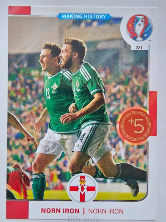 2016 Panini Euro Kylen Lafferty Making History Irlandia Płn Nr 221 /W24