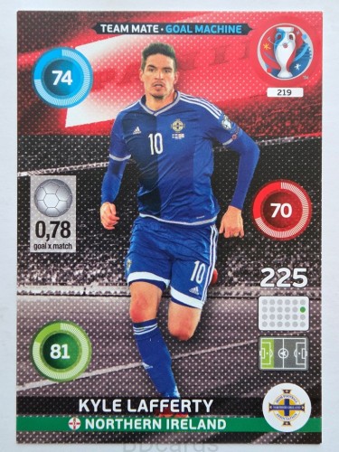 2016 Panini Euro Kylen Lafferty Goal Machine Irlandia Połnocna Nr 219 /W23