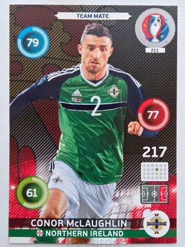 2016 Panini Euro Conor McLaughlin Irlandia Połnocna Nr 211 /W21