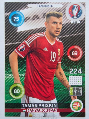 2016 Panini Euro Tamas Priskin Węgry Nr 201 /W17