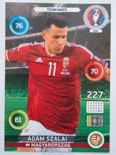 2016 Panini Euro Adam Szalai Węgry Nr 200 /W17