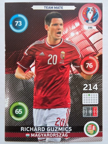 2016 Panini Euro Richard Guzmics Węgry Nr 195 /W15