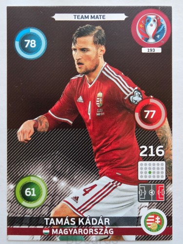 2016 Panini Euro Tomas Kadar Węgry Nr 193 /W15