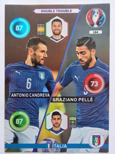 2016 Panini Euro Candreva Pelle Double Trouble Włochy Nr 184 /W12