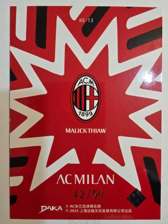 2025-26 Daka Malick Thiaw 42/50 AC Milan /A
