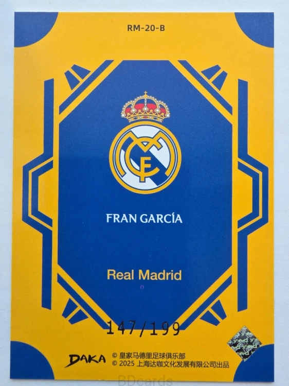 2025-26 Daka Fran Garcia /199 Real Madryt Refrector /A